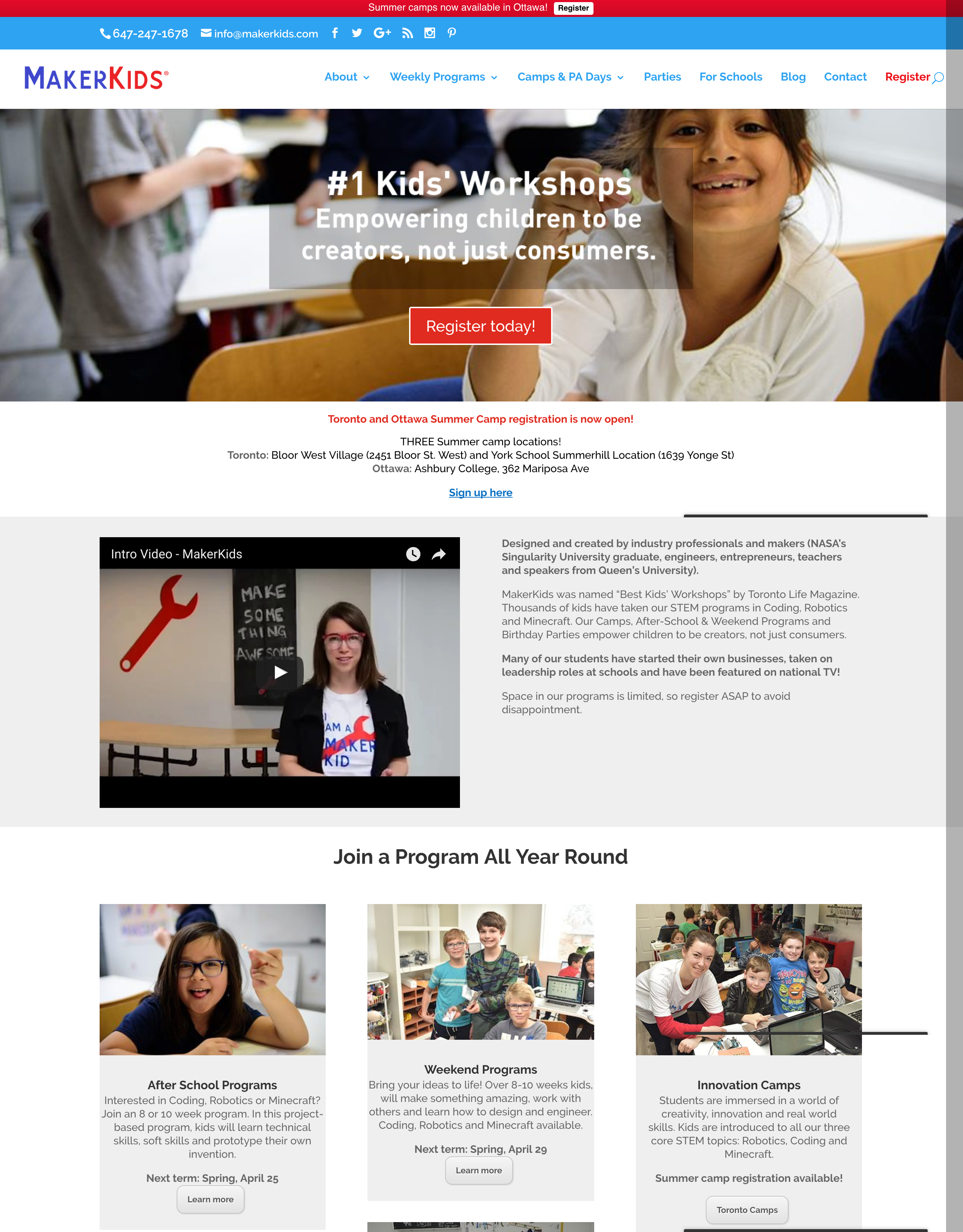 MakerKids Website